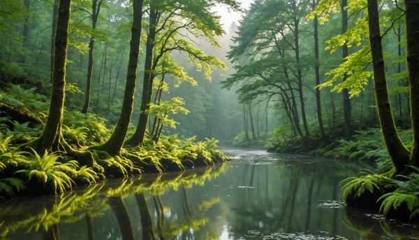 Immersion totale dans les forêts riveraines luxuriantes