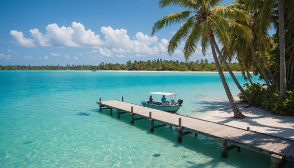 Pêche sportive et détente au bord de l'eau turquoise