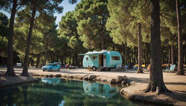 Un camping avec lagon dans le sud de la france